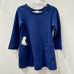 Hanna Andersson Navy Dalmatian Dog Pocket Dress